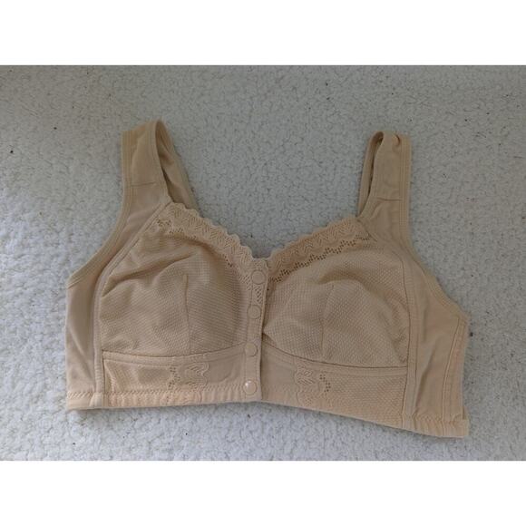 Unbranded Womens Peachy Wireless Lined Front Snap Bralette SZ L - Picture 1 of 6